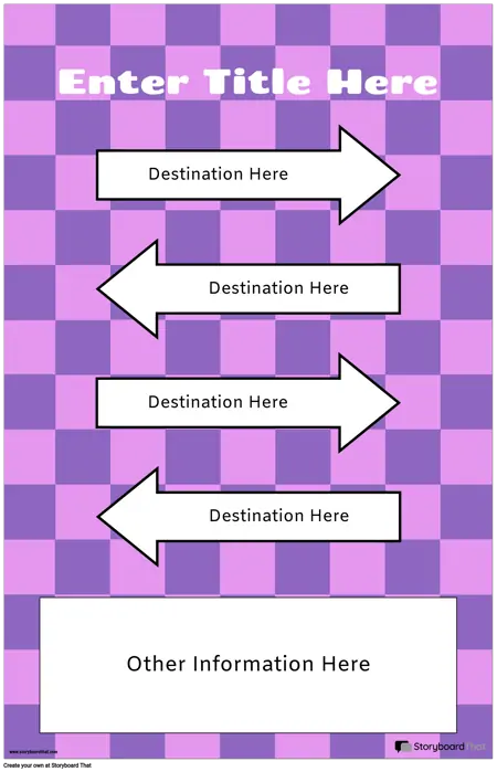 Directional Poster with Arrows