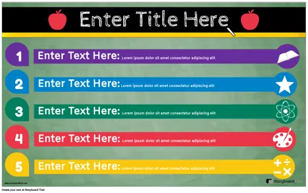 List Infographics Color Landscape 4