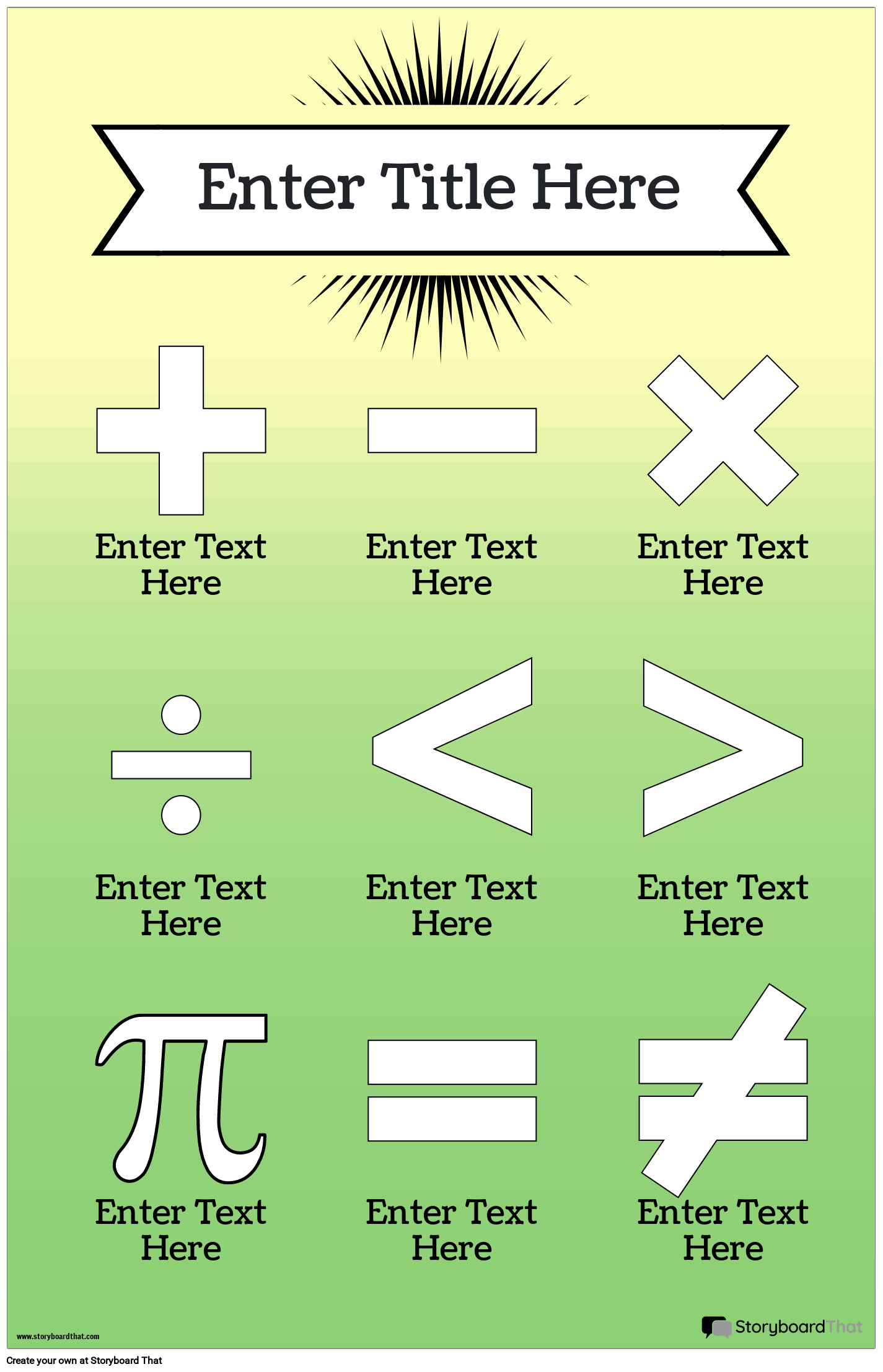 Free printable and customizable Math Poster Templates