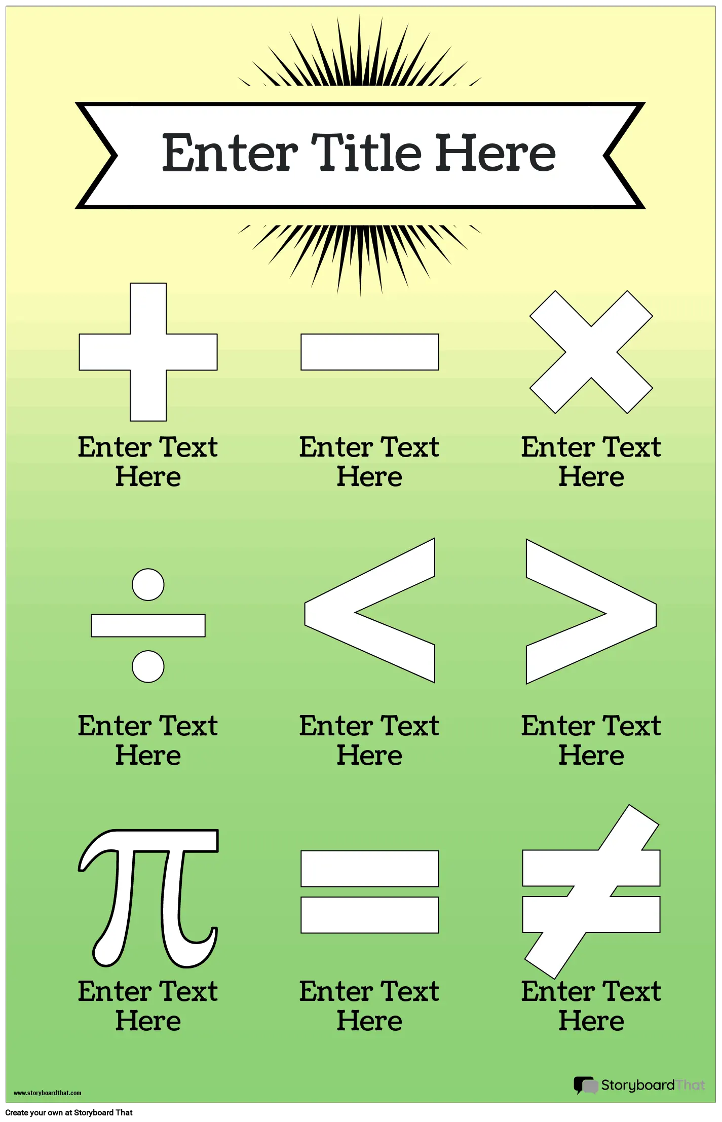 Math Symbols Poster