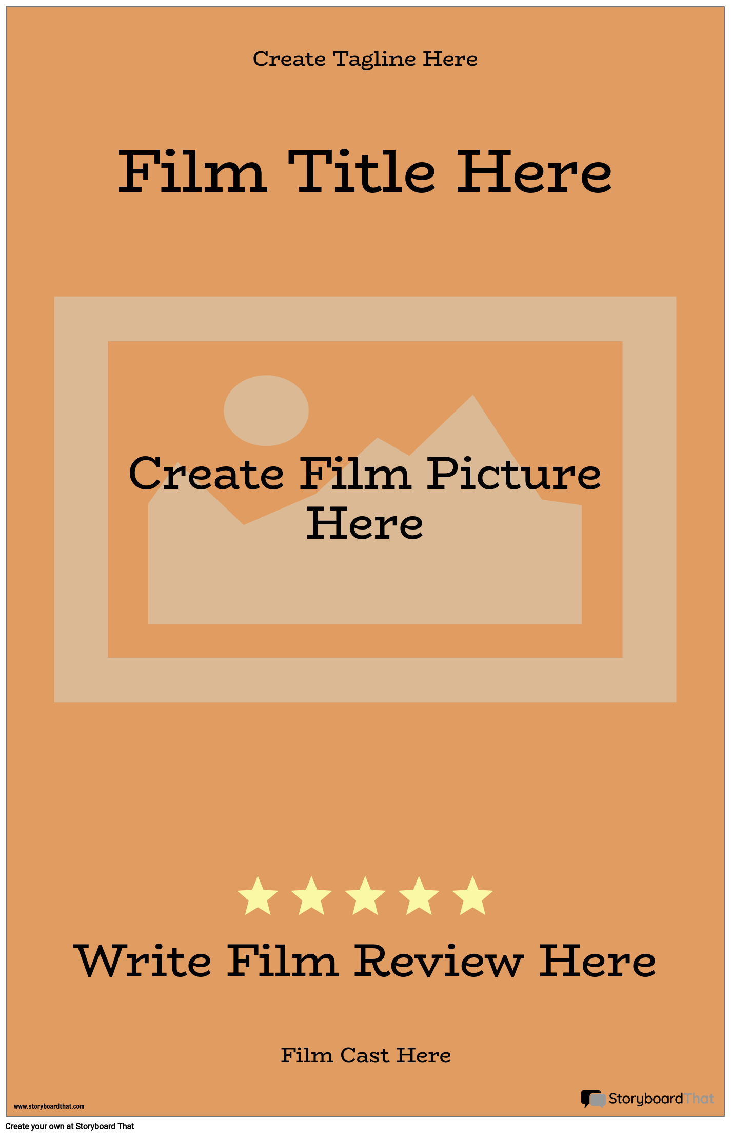 5 Star Movie Poster Template Storyboard Por Poster templates