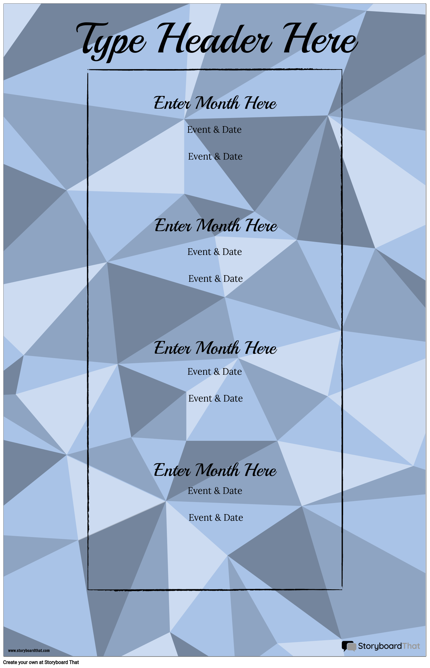 Event Poster Template Featuring Crystal Background