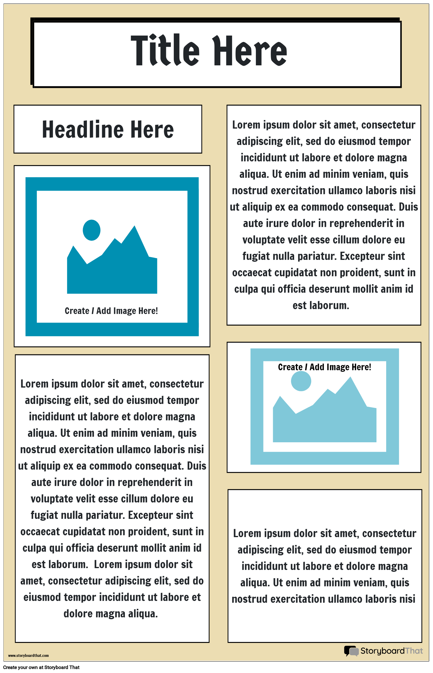 Free Newspaper Template for Students