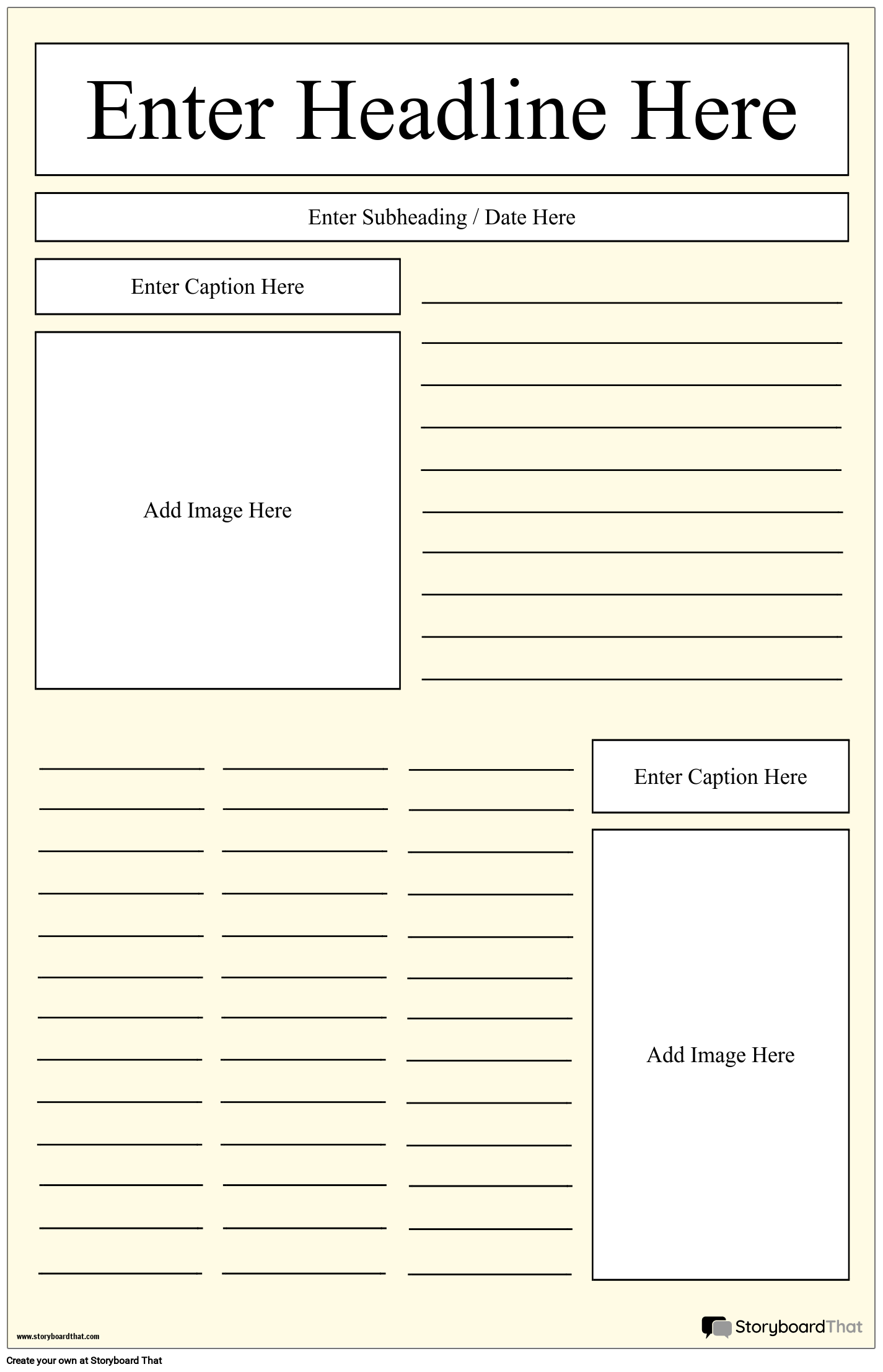 newspaper paper template