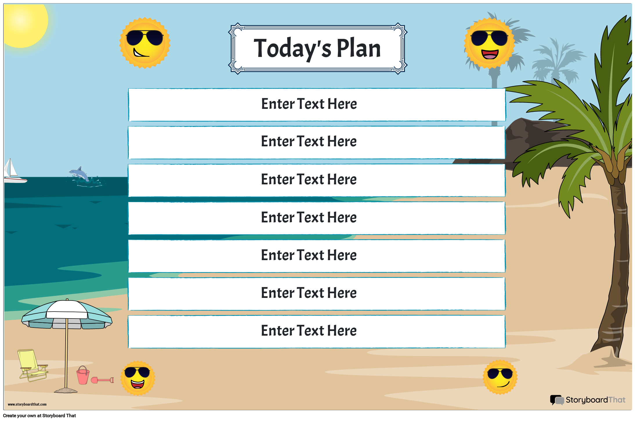 Beach-Themed Plan Template