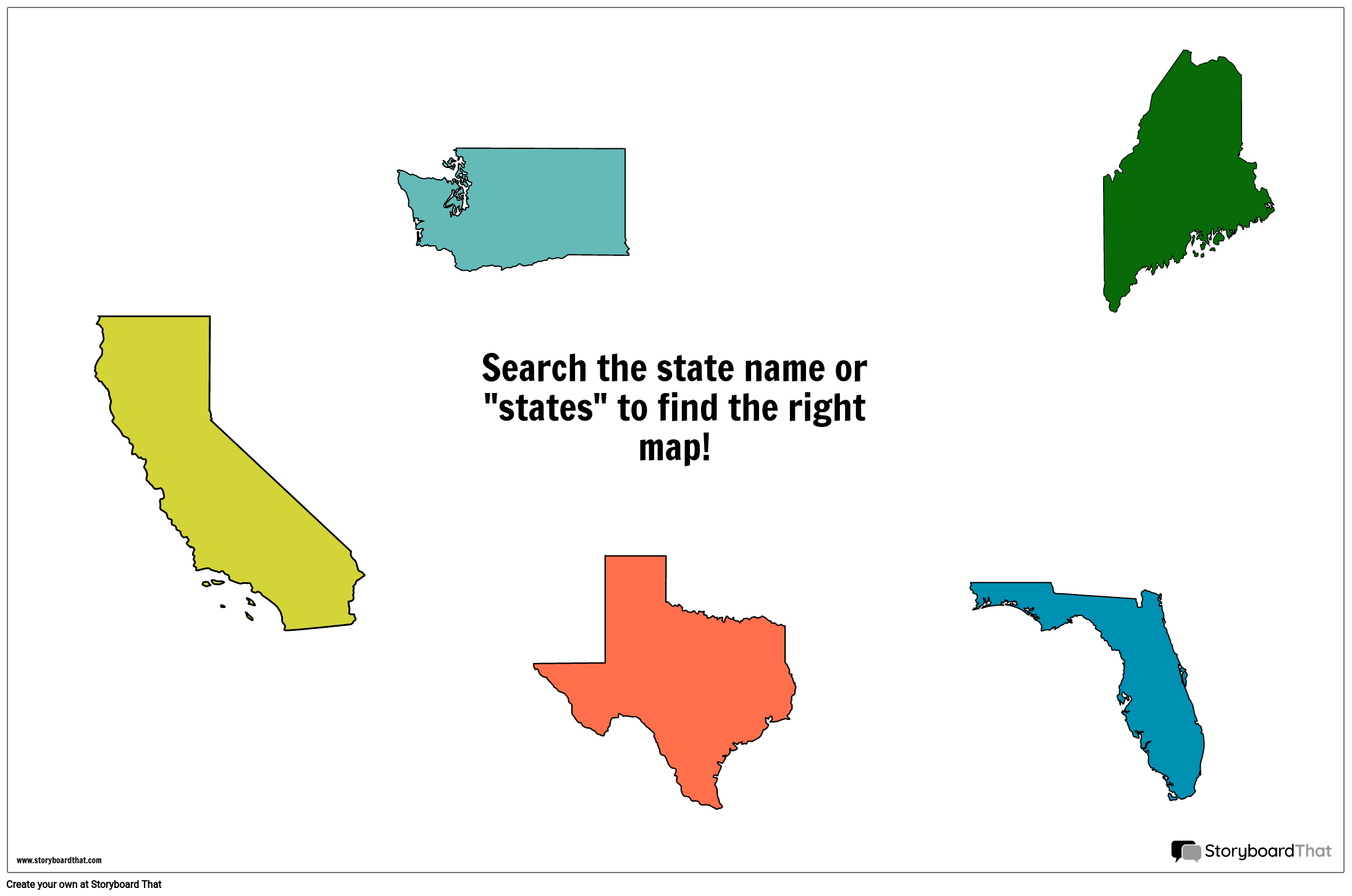 State Project Map Template