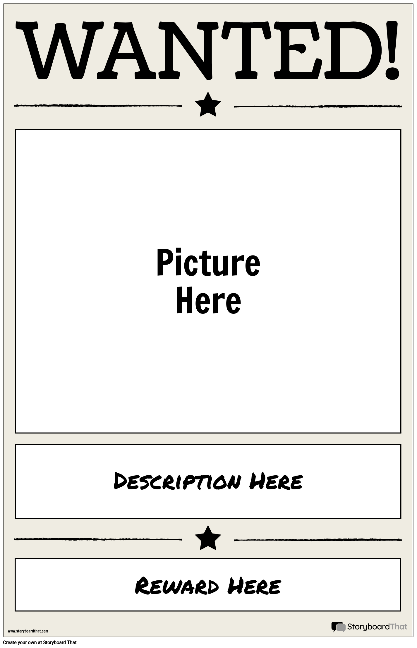 Create Wanted Posters Wanted Poster Template