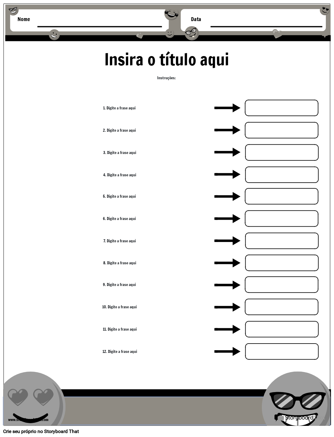 Atividade de Símiles e Metáforas em Preto e Branco