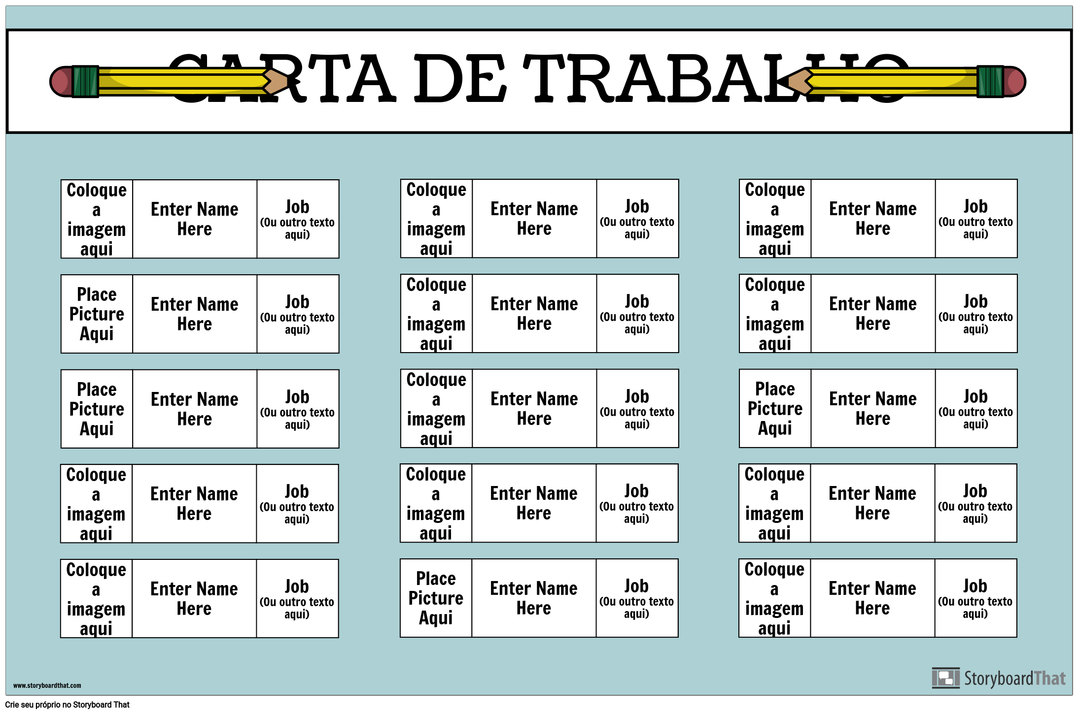 Carta do Trabalho Pôster