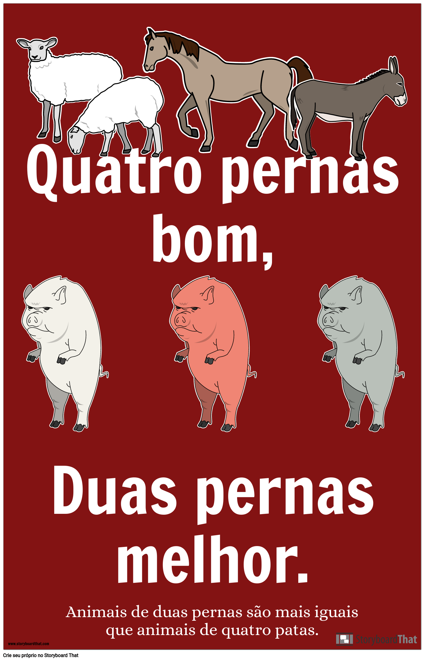 Cartaz da Propaganda da Fazenda Animal
