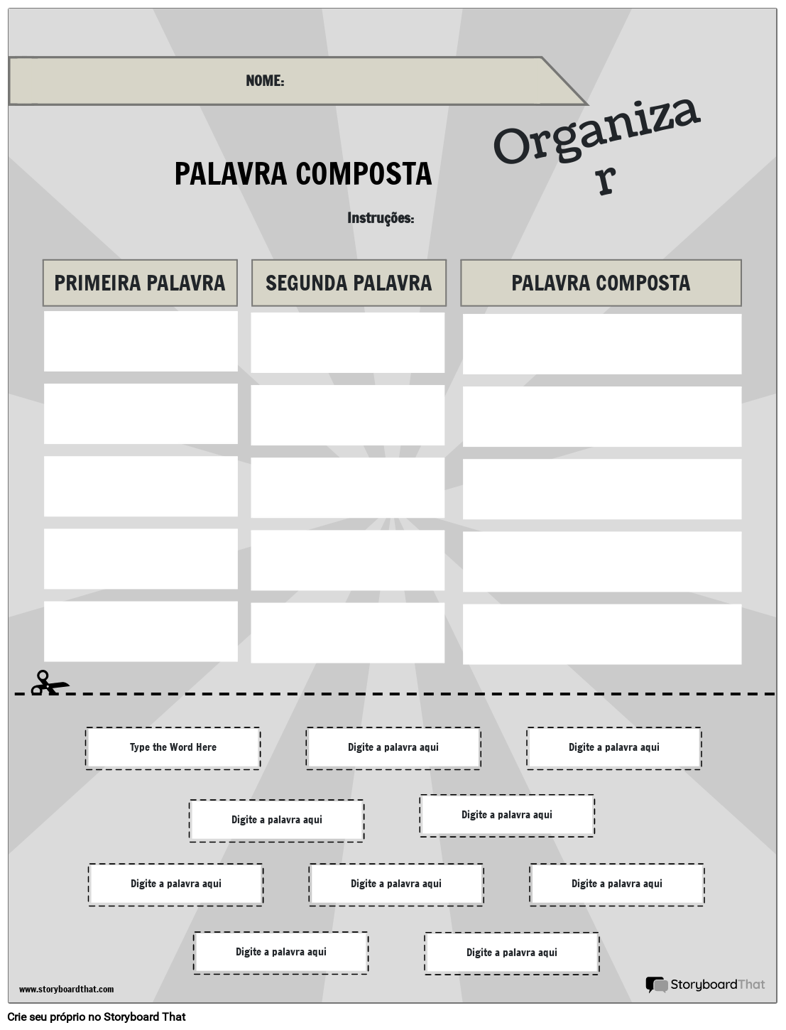 Classificação de Palavras Compostas em Preto e Branco