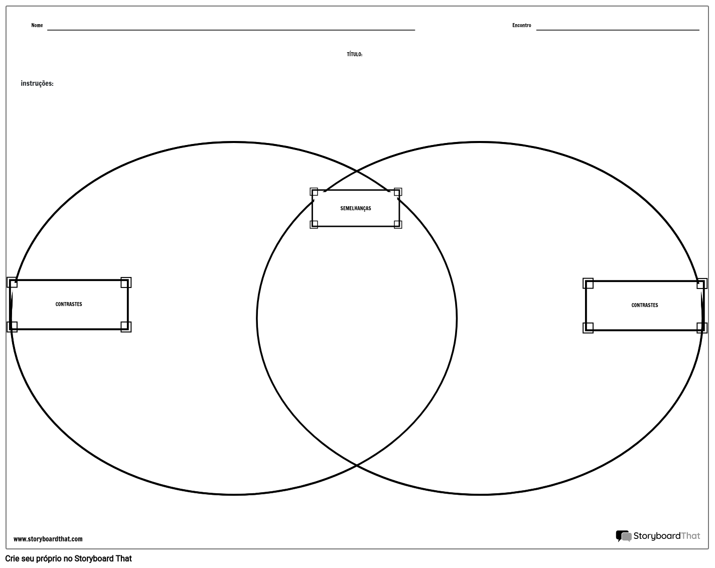 Diagrama de Comparação de Contraste de Venn