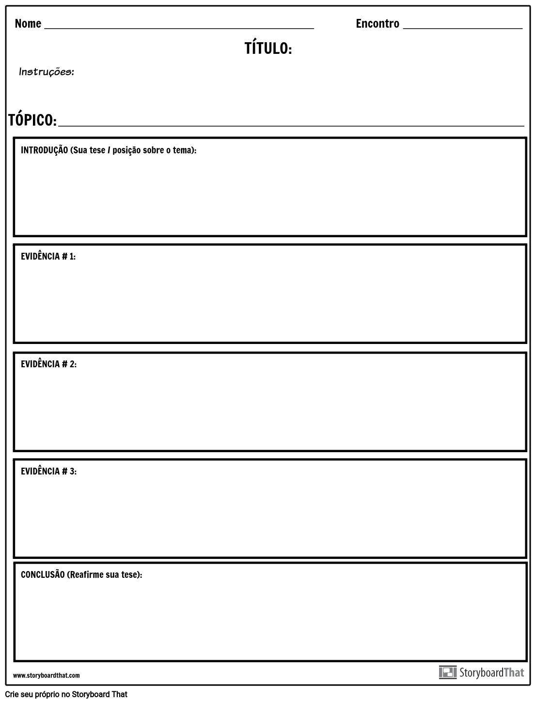 Divisão da Tese Storyboard by pt-examples