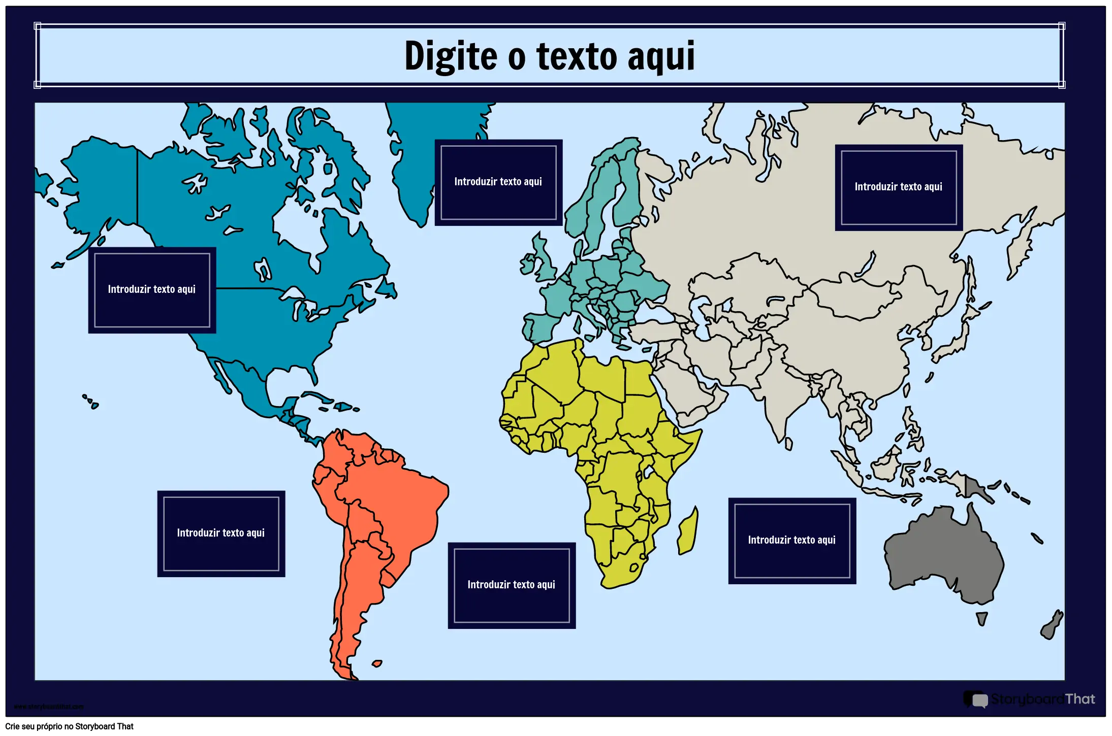 Infográfico do Mapa Mundial