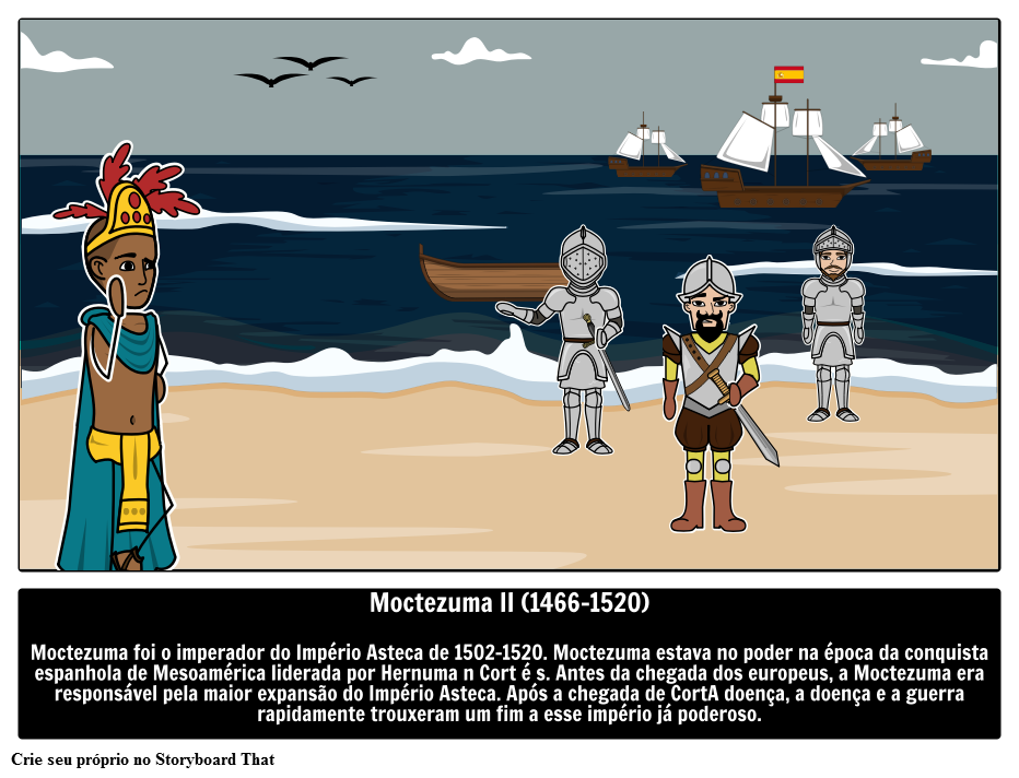 Moctezuma II ou Montezuma II - Governante do Império Asteca 