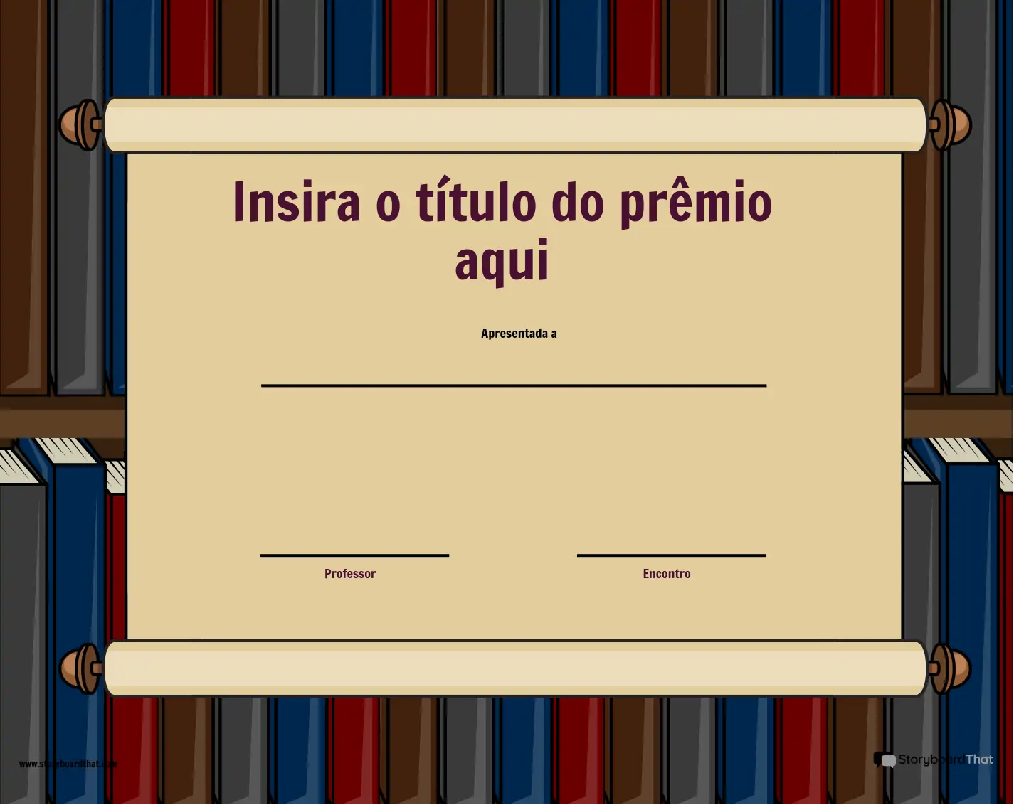 Modelo de Página de Prêmio 3