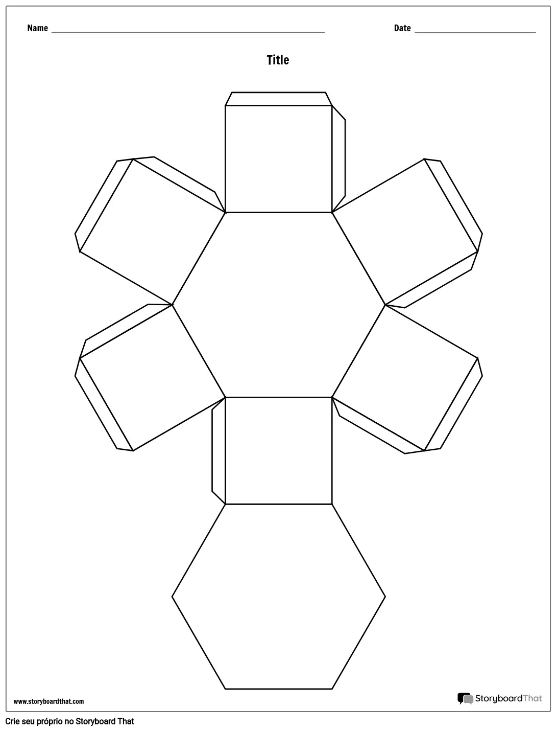 Modelo Hexagon Story Cube