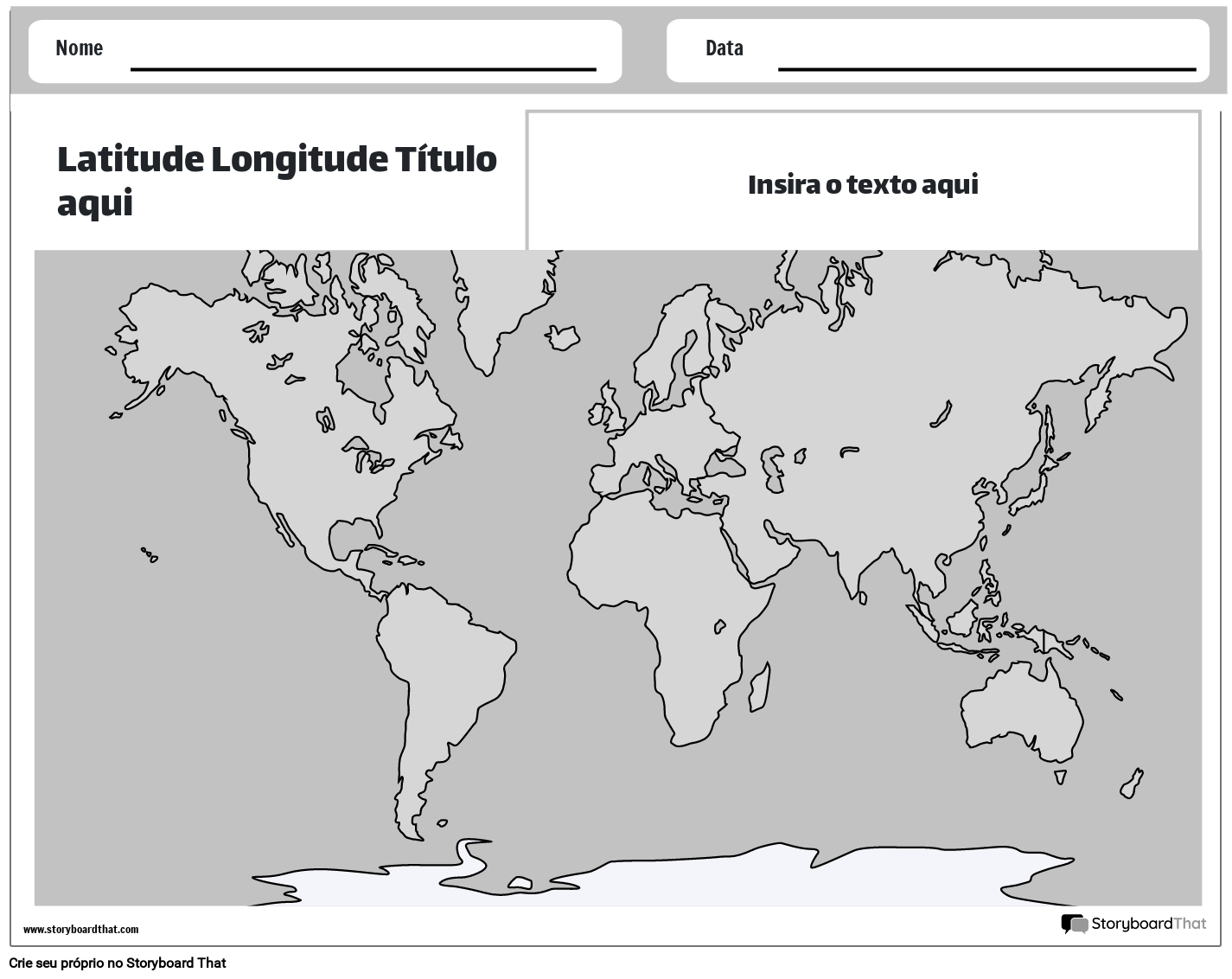 Novo modelo de latitude e longitude de página de criação 1 (preto e branco)