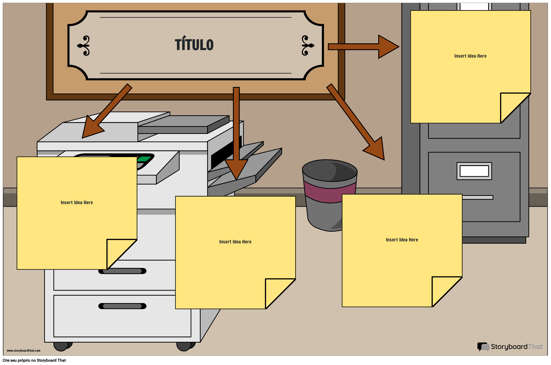 Organizador De Ideias De Planejamento Storyboard