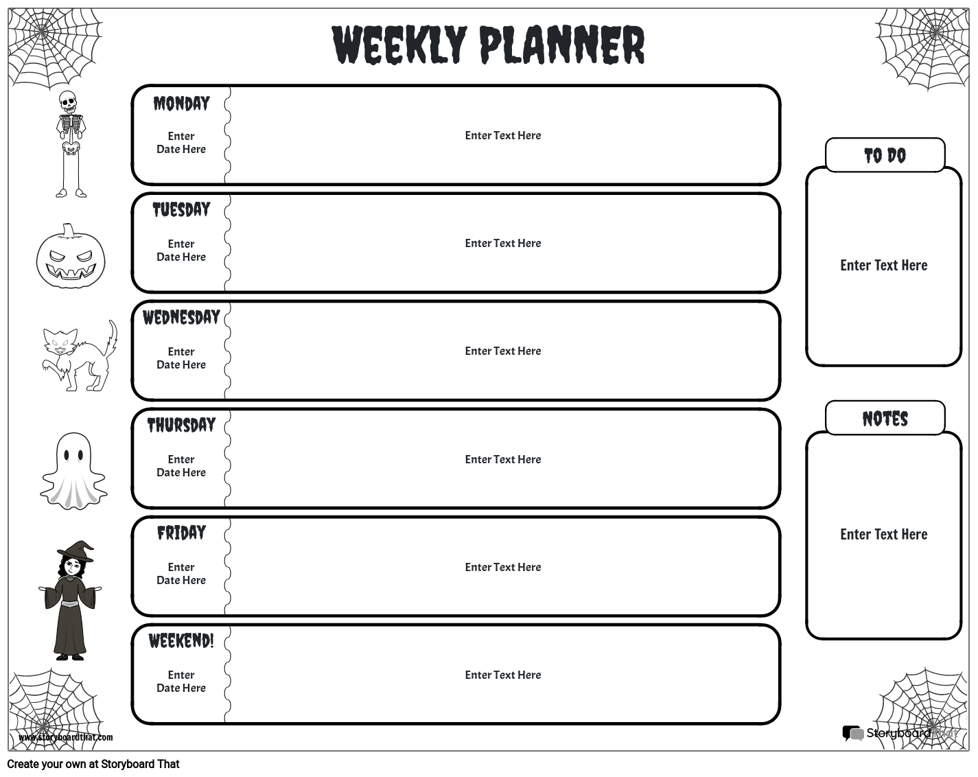Planejador Semanal BW 2