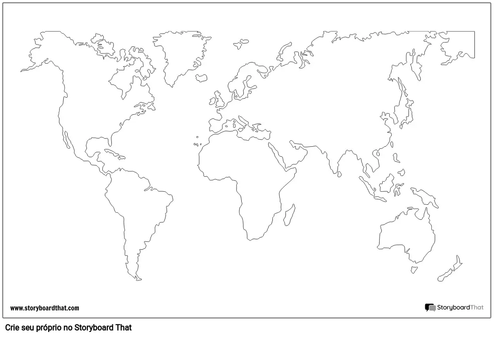 Pôster do Mapa do Mundo