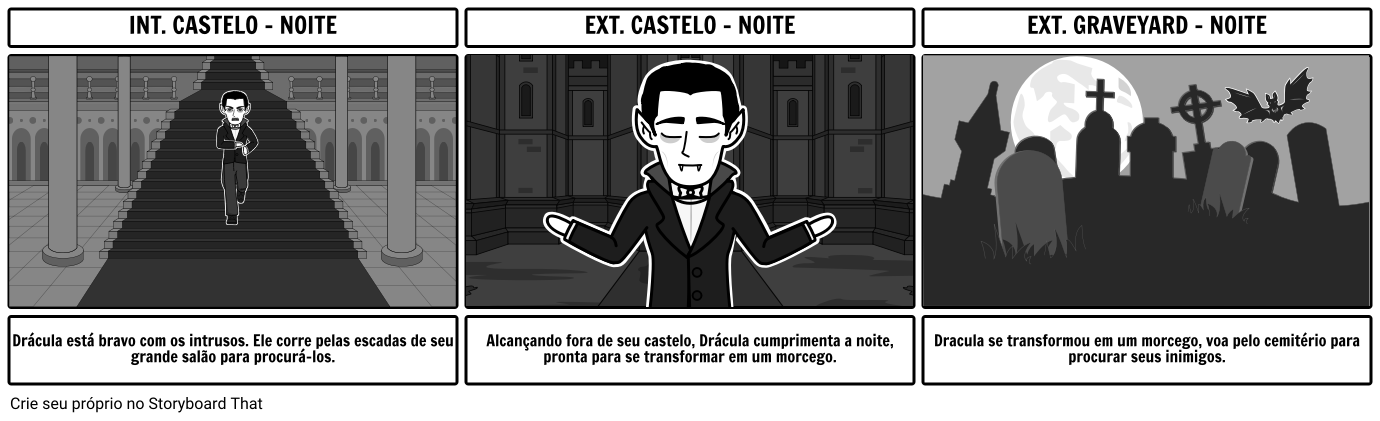 Storyboard da Cena de Dracula