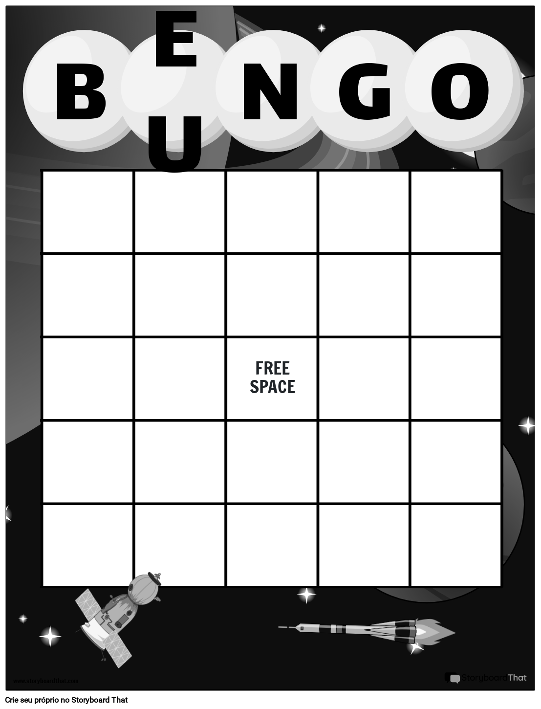 Tabuleiro de Bingo 2 BW