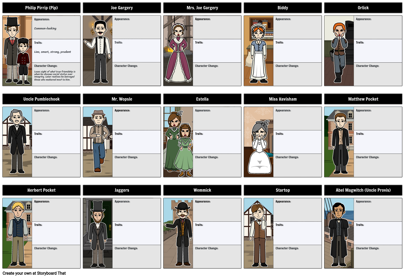 Mapping Great Expectations Characters