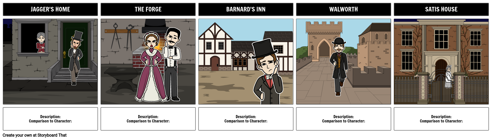 Great Expectations Setting Map Storyboard
