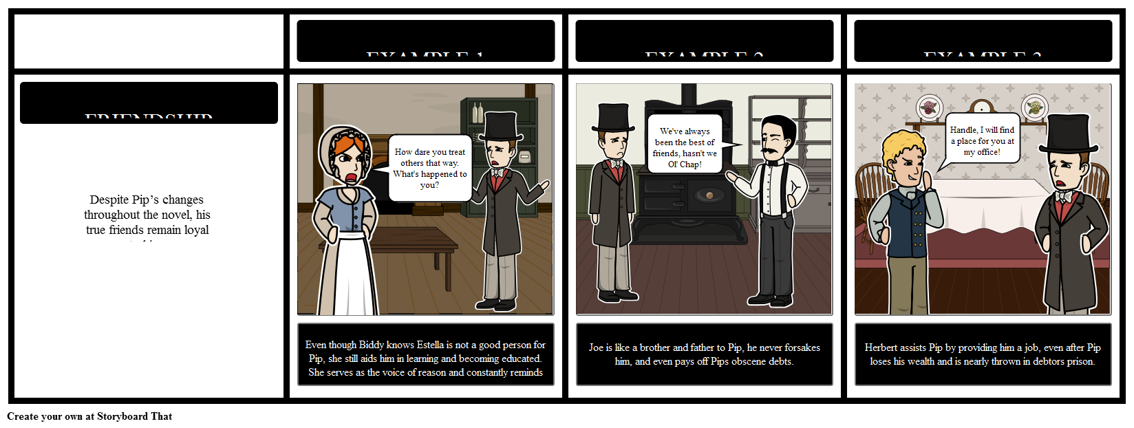 Themes in Great Expectations Storyboard