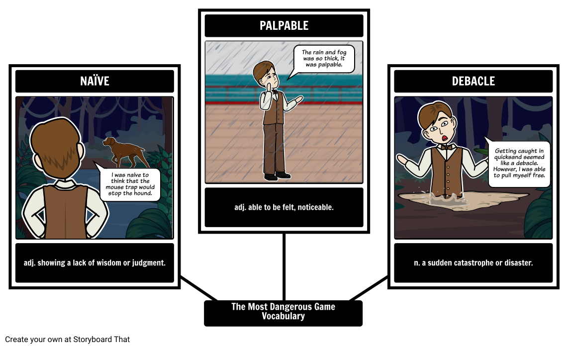 the-most-dangerous-game-vocabulary-storyboard-por-rebeccaray