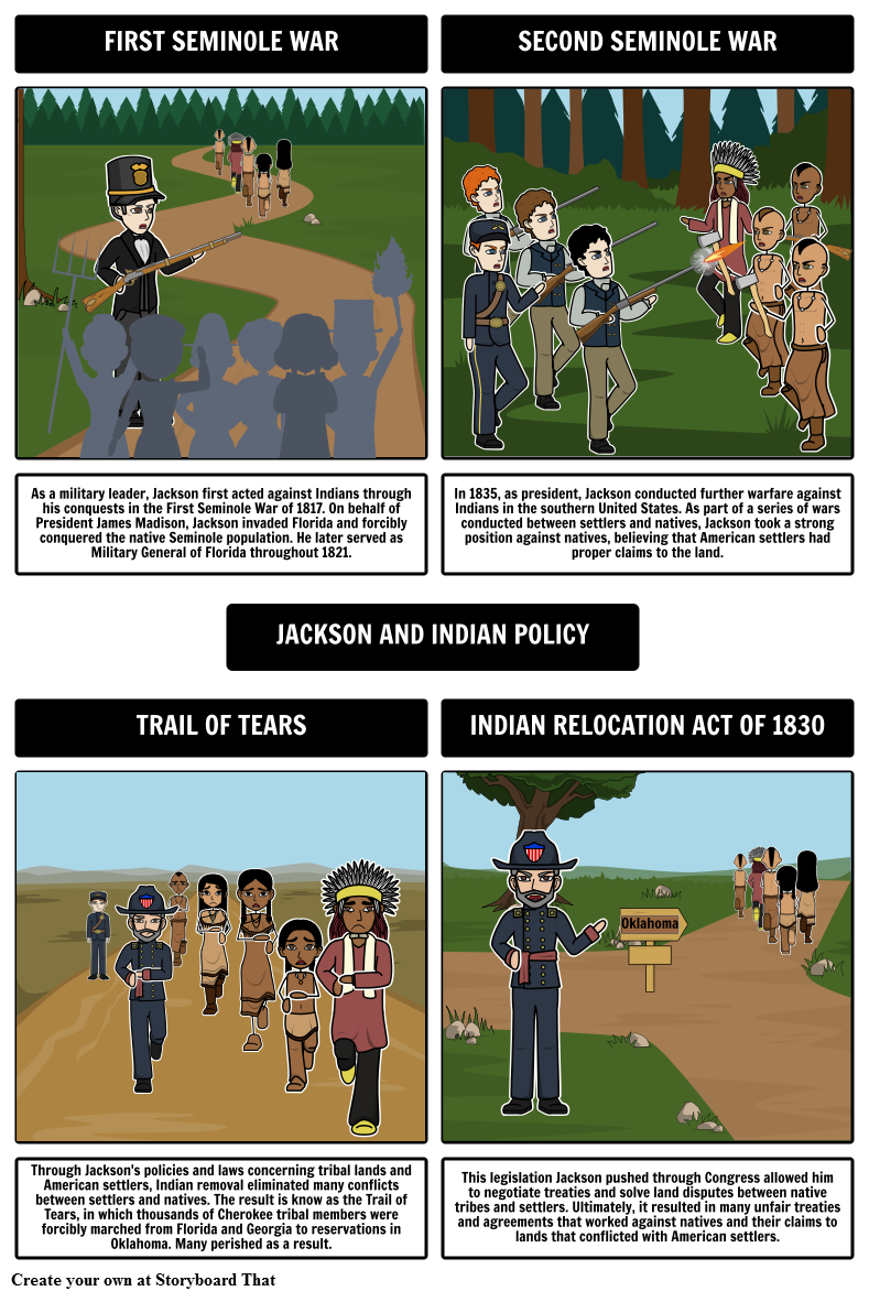 Illustrating the Jackson and Indian Policy - Jacksonian Democracy Storyboard