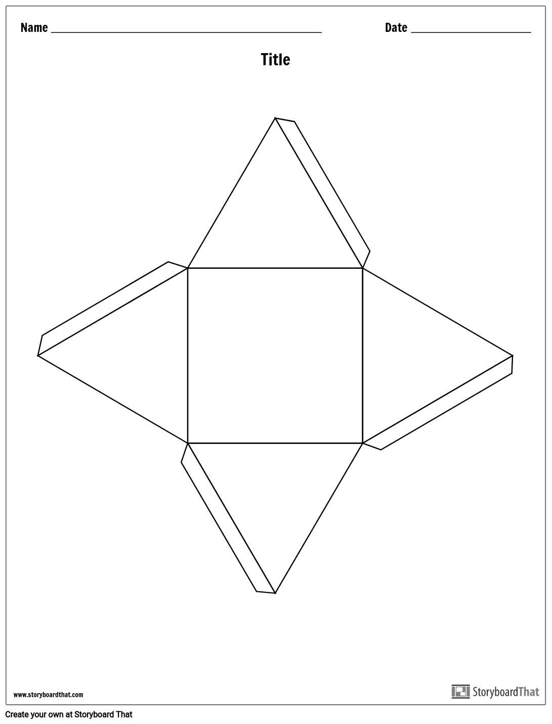 Șablon cub de Poveste Piramidală