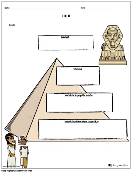Șablon de Piramidă de Vocabular