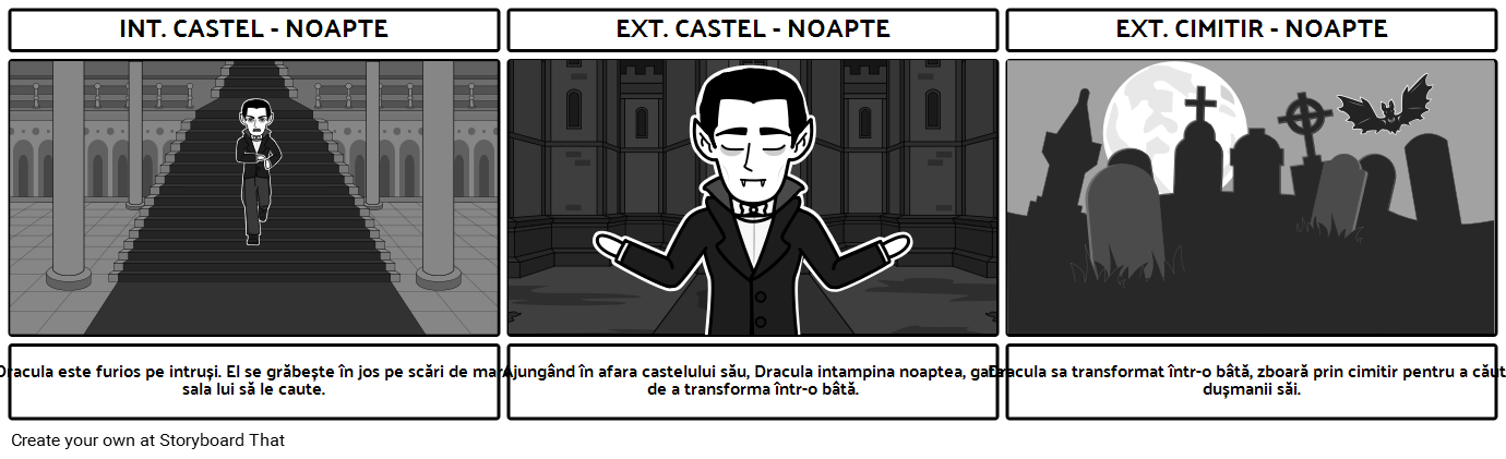 Dracula Scene Storyboard