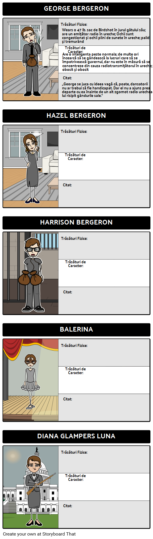 Harta Caracter Pentru Harrison Bergeron