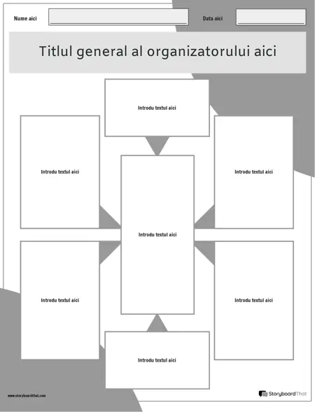 Noua pagină de creare General Graphic Organizer 4 (alb-negru)