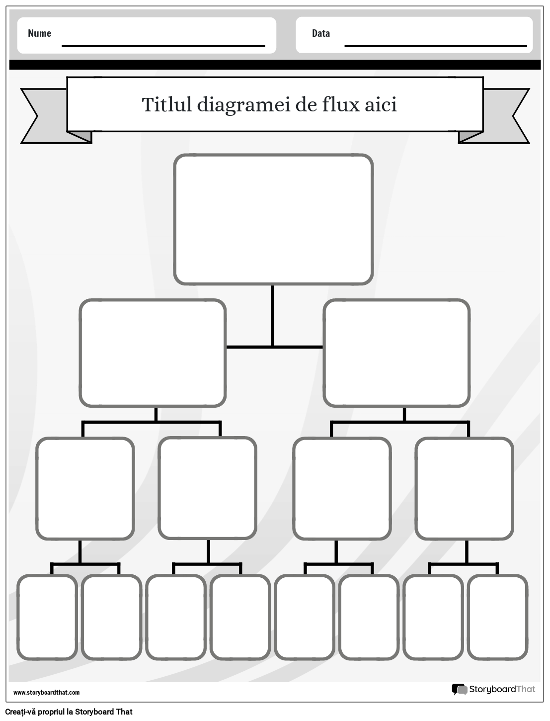 Noul șablon de diagramă flux de creare a paginii 1 (alb-negru)