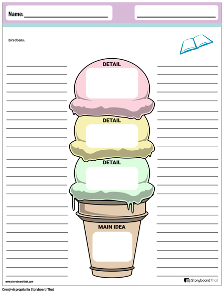 Organizator Grafic Ice Cream