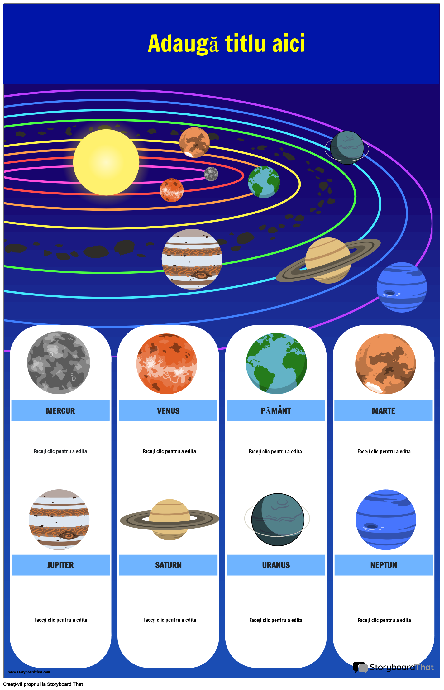 Poster Pentru Clasă Sistemul Solar