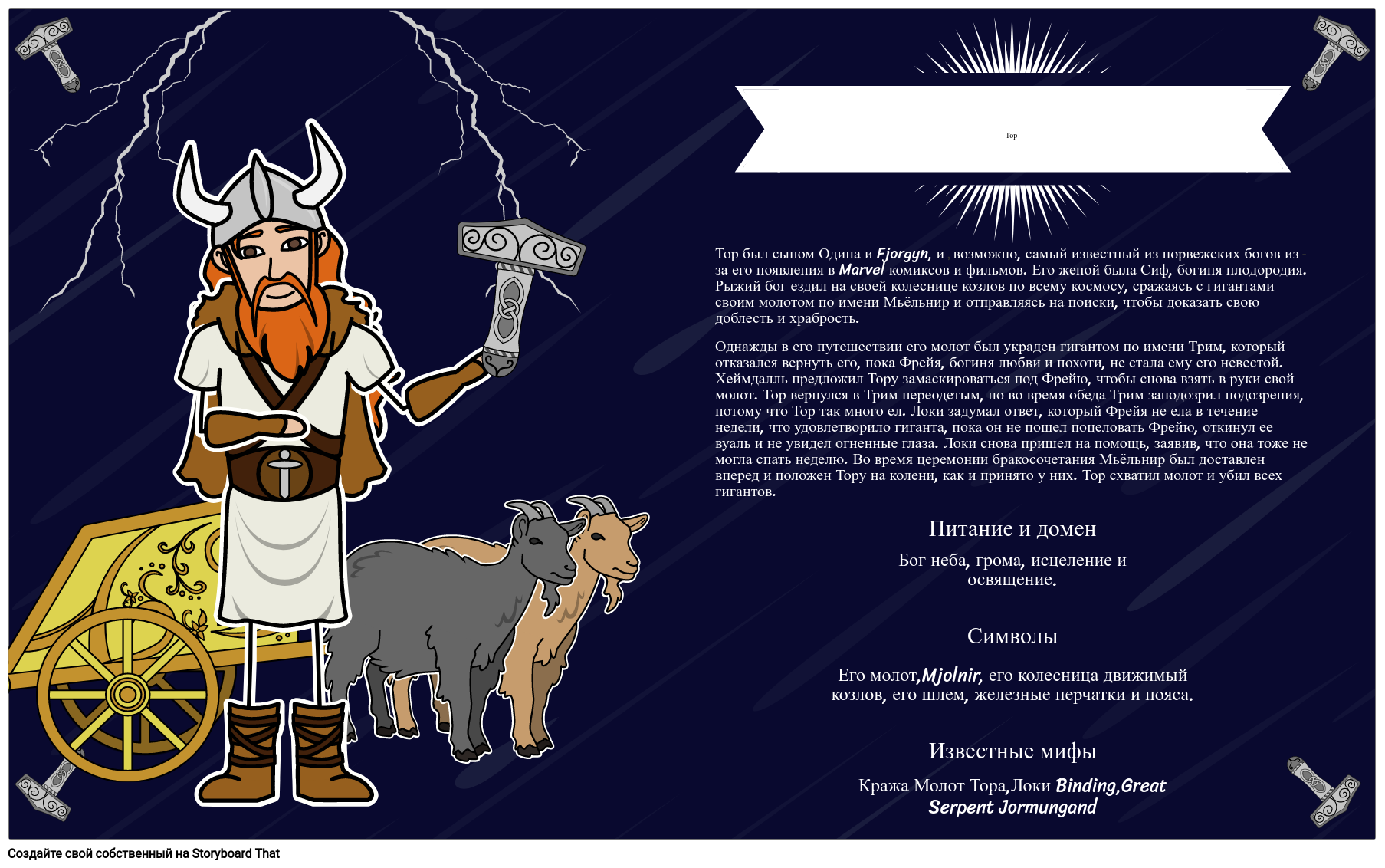 Скандинавский Бог Плакат