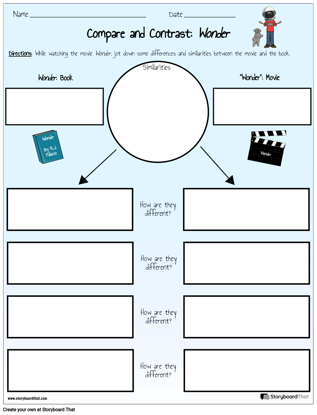 Compare And Contrast Wonder Book And Film