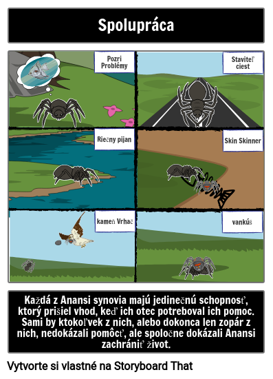 Témy Pavúkov Anansi 