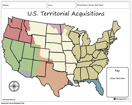 Mapa Teritórií USA