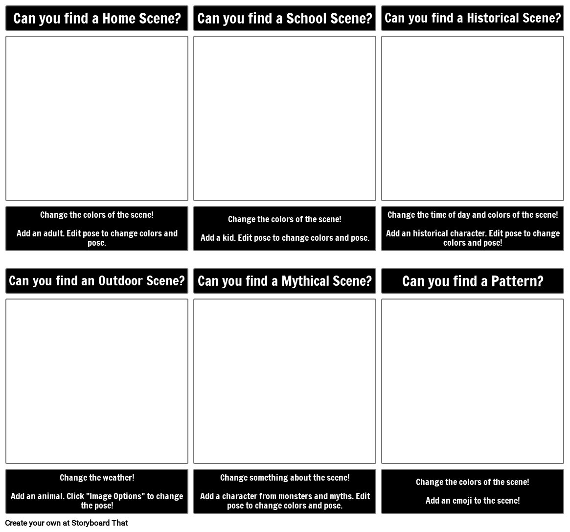 scavenger-hunt-of-the-storyboard-creator-6-cells-storyboard-that