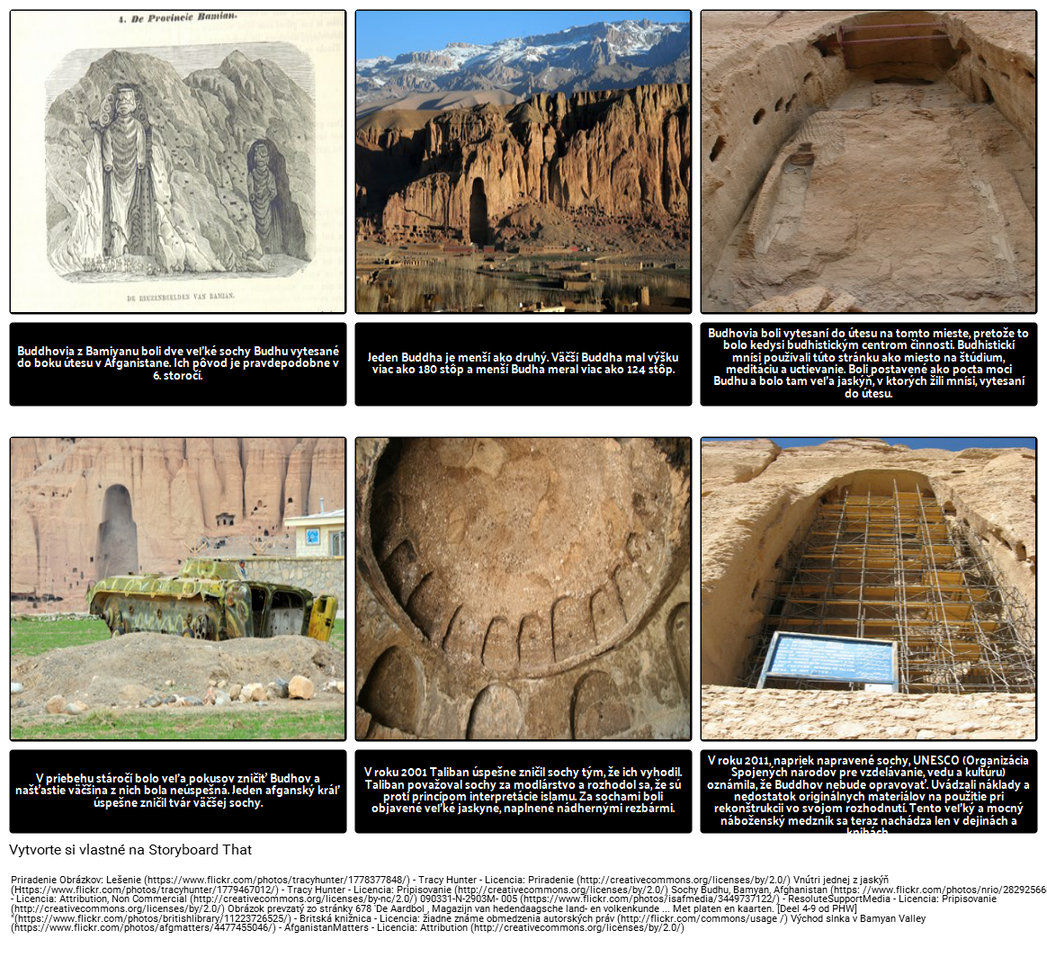 Spojenie s témou "Ozymandias": Bamijských Budhov