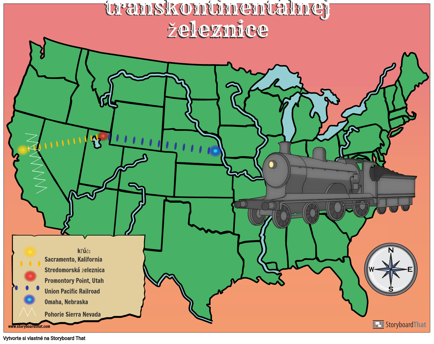 Transkontinentálna Železničná Mapa