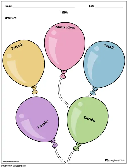Barva Zemljevida Zgodbe Balona