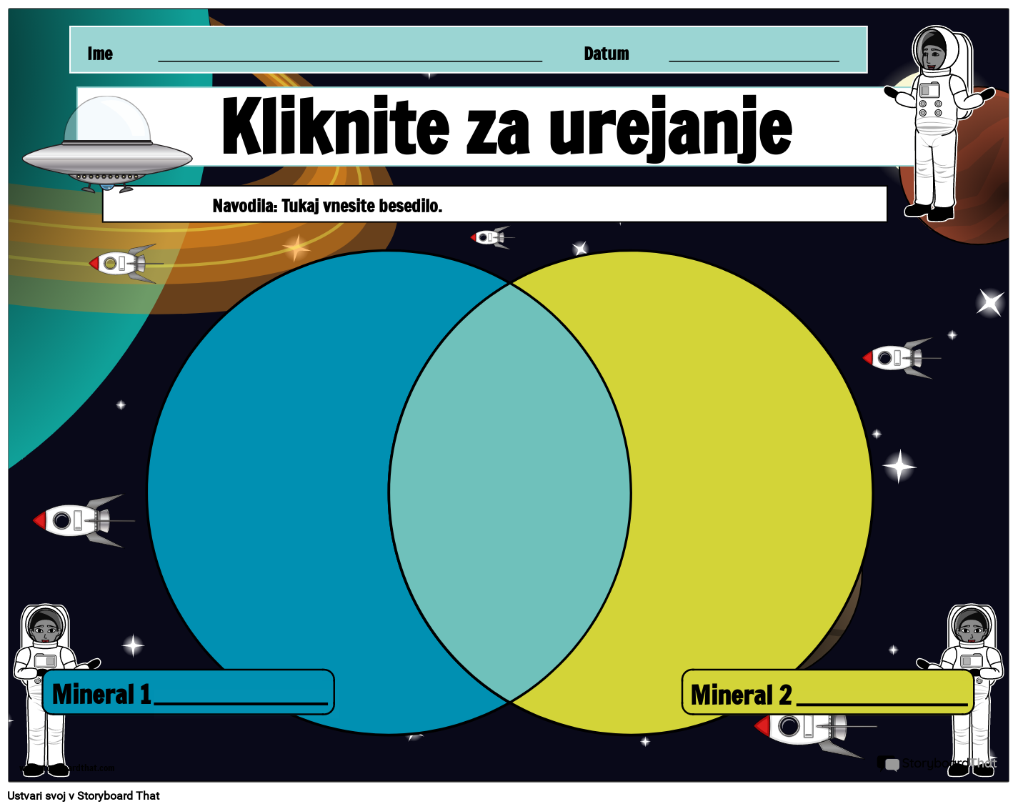 Delovni List Minerali In Lastnosti Na Temo Planetov