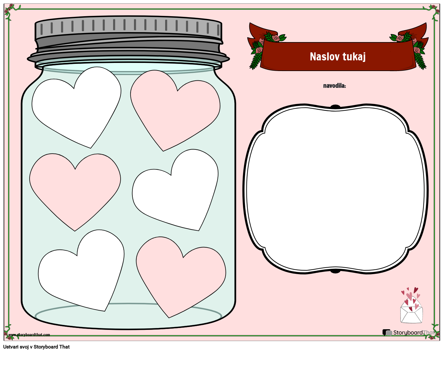 Predloga Jar of Hearts za Tiskanje